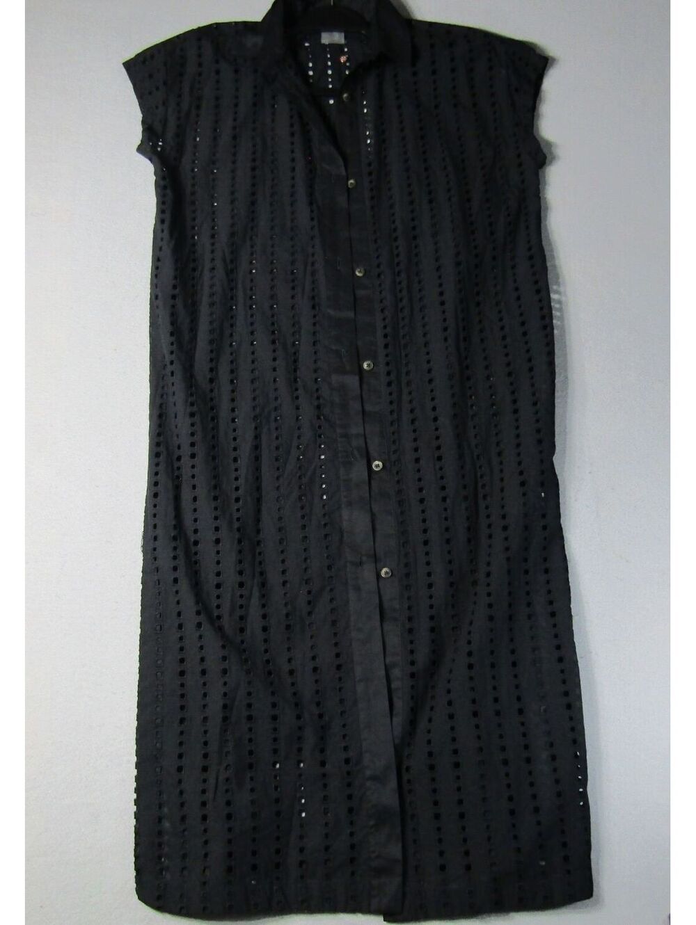 NWT Calia Button Down Sleeve Cover up Woman's XS Pure Black